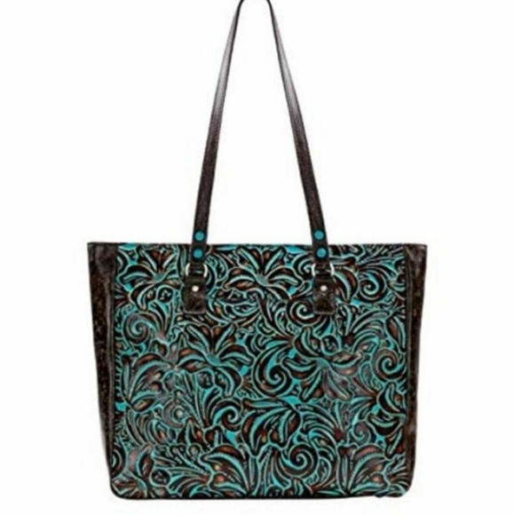 NWT PATRICIA NASH LEATHER TOOLED SOLARO TOTE - Picture 12 of 12